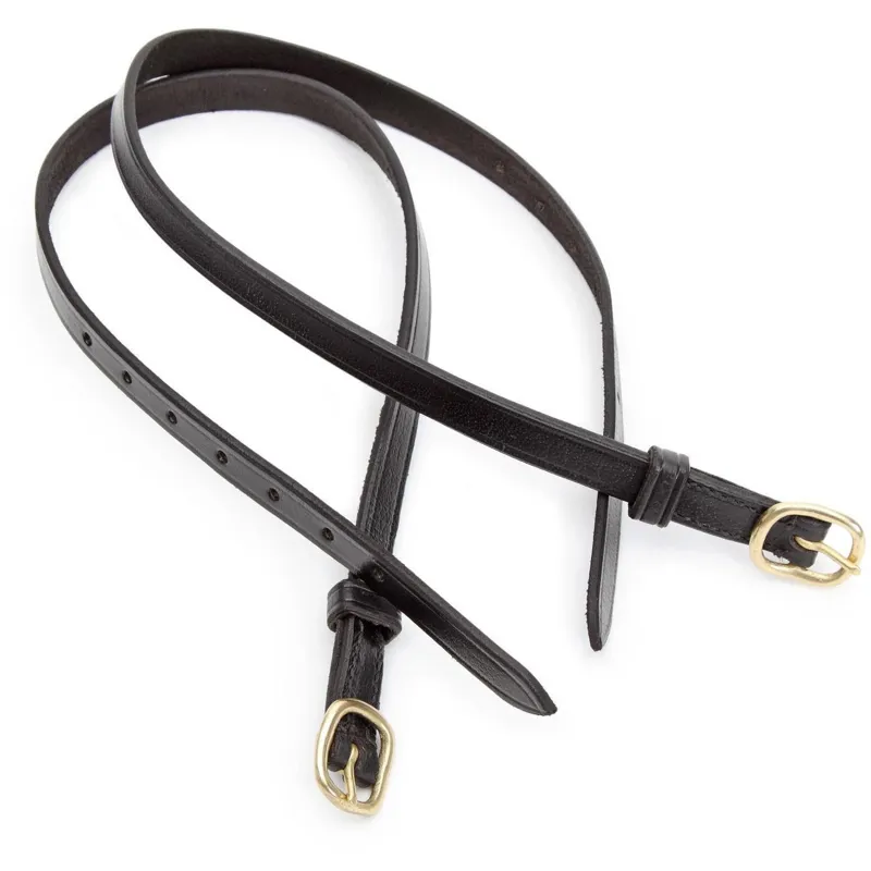Shires Velociti GARA Leather Spur Straps in Black